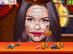 Kendall Jenner Halloween Face Art
