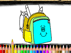 Back To School School Bag Coloring Book