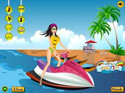 Fun ride beach girl
