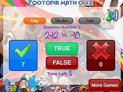Zootopia Math Quiz